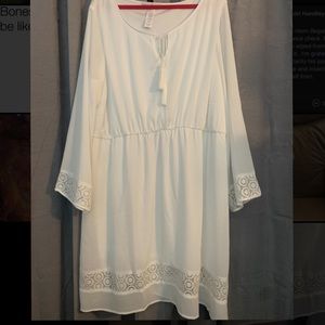 Signature Collection White Boho Hippie Dress 3X (22/24)